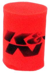 Air Filter Wrap, AirForce Pre-Cleaner, Round, Foam, Red, 6 in. Tall, 3 3/4 in. Diameter, Each