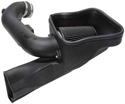 Air Intakes, Dry Flow System, Polyethylene Tube, Black, Synthetic Element, Dry, Black, Ford, Mustang, 5.0L, Each