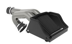 Air Intake, High-Flow, Aluminum Tube, Gunmetal Grey, Synthetic Dry Flow Filter, Black, Ford, 2.7L, 3.5L, Kit