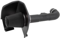 Air Intakes, Dry Flow System, Polyethylene Tube, Black, Synthetic Element, Dry, Black, Chevy, Cadillac, 5.3L, 6.2L, Each