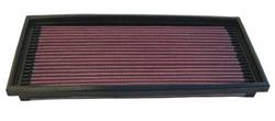 Air Filter Element, Oiled, Cotton Gauze, Red, Panel, 16 in. Long, 7.75 in. Wide, 1.06 in. Tall, Chevy, Corvette, 5.7L, Each