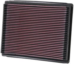 Air Filter Element, Oiled, Cotton Gauze, Red, Panel, 11.25 in. Long, 8.88 in. Wide, 1.06 in. Tall, Ford, 4.0L, 5.0L, Each