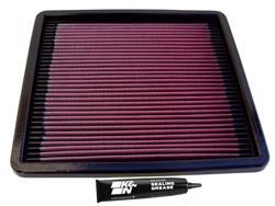 Air Filter Element, Oiled, Cotton Gauze, Red, Panel, 10.88 in. Long, 10.25 in. Wide, 1.19 in. Tall, Mazda, 1.2L, 1.3L, Each
