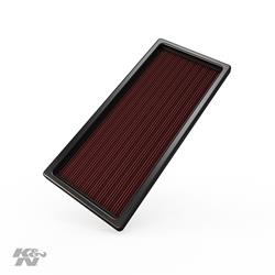 Air Filter Element, Oiled, Cotton Gauze, Red, Panel, 12.81 in. Long, 5.75 in. Wide, 1.19 in. Tall, Ford, 4.9-7.5L, Each