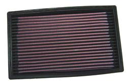 Air Filter Element, Oiled, Cotton Gauze, Red, Panel, 9.75 in. Long, 5.94 in. Wide, 1.00 in. Tall, Ford, Mazda, for Kia 1.6L, 1.8L, Each