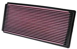 Air Filter Element, Oiled, Cotton Gauze, Red, Panel, 13.44 in. Long, 6.25 in. Wide, 1.13 in. Tall, Jeep, 4.0L, Each