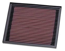 Air Filter Element, Oiled, Cotton Gauze, Red, Panel, 9.38 in. Long, 8.00 in. Wide, 1.19 in. Tall, Puegeot, Toyota, 1.6L, Each