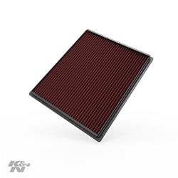 Air Filter Element, Oiled, Cotton Gauze, Red, Panel, 11.38 in. Long, 9.67 in. Wide, 0.88 in. Tall, Jeep, 2.7L, 4.0L, 4.7L, Each