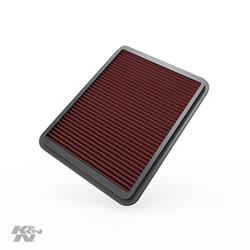 Air Filter Element, Oiled, Cotton Gauze, Red, Panel, 12.06 in. Long, 9.19 in. Wide, 0.88 in. Tall, Lexus, Toyota, 2.7L, 4.7L, Each