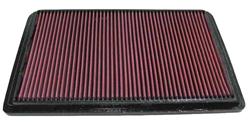 Air Filter Element, Oiled, Cotton Gauze, Red, Panel, 14.13 in. Long, 9.31 in. Wide, 0.94 in. Tall, Mitsubishi, 3.0-3.8L, Each