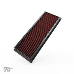 Air Filter Element, Oiled, Cotton Gauze, Red, Panel, 13.69 in. Long, 5.19 in. Wide, 1.25 in. Tall, Mercedes-Benz, 3.0L, 3.5L, 5.5L, Each