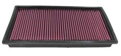 Air Filter Element, Oiled, Cotton Gauze, Red, Panel, 13.06 in. Long, 7.38 in. Wide, 1.13 in. Tall, Mercedes-Benz, 4.3L, 5.5L, Each