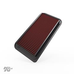 Air Filter Element, Oiled, Cotton Gauze, Red, Panel, 11.38 in. Long, 5.88 in. Wide, 1.00 in. Tall, Lotus, Toyota, 1.6L, 1.8L, 2.0L, Each