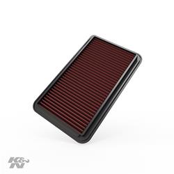 Air Filter Element, Oiled, Cotton Gauze, Red, Panel, 12.56 in. Long, 7.56 in. Wide, 0.94 in. Tall, Lexus, Toyota, 2.4-3.5L, Each