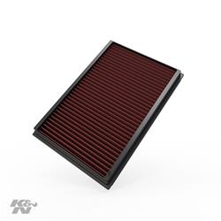 Air Filter Element, Oiled, Cotton Gauze, Red, Panel, 11.25 in. Long, 7.56 in. Wide, 1.13 in. Tall, Ford, Lincoln, Mercury, 4.6L, Each