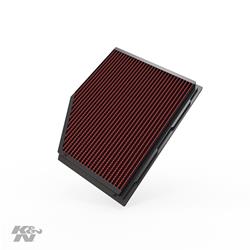 Air Filter Element, Oiled, Cotton Gauze, Red, Panel, 11.38 in. Long, 9.13 in. Wide, 1.13 in. Tall, BMW, 2.5L, 3.0L, Each