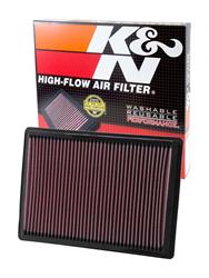 Air Filter Element, Oiled, Cotton Gauze, Red, Panel, 11.44 in. Long, 8.31 in. Wide, 1.06 in. Tall, Chrysler, Dodge, 2.7-6.1L, Each