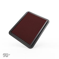 Air Filter Element, Oiled, Cotton Gauze, Red, Panel, 11.06 in. Long, 9.13 in. Wide, .94 in. Tall, Buick, Cadillac, Chevy, 2.4-4.6L, Each