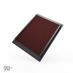 Air Filter Element, Oiled, Cotton Gauze, Red, Panel, 9.38 in. Long, 7.06 in. Wide, 0.94 in. Tall, Cadillac, Chevy, 4.6L, 6.0L, Each