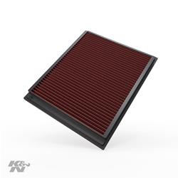 Air Filter Element, Oiled, Cotton Gauze, Red, Panel, 11.50 in. Long, 9.00 in. Wide, 1.13 in. Tall, Dodge, Jeep, 3.7L, 4.0L, Each