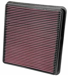 Air Filter Element, Oiled, Cotton Gauze, Red, Panel, 12.75 in. Long, 12.00 in. Wide, 1.38 in. Tall, Lexus. Toyota, 4.0-5.7L, Each