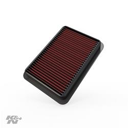 Air Filter Element, Oiled, Cotton Gauze, Red, Panel, 10.63 in. Long, 7.44 in. Wide, 1.44 in. Tall, Mitsubishi, 2.0L, 2.4L, 3.0L, Each