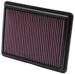 Air Filter Element, Oiled, Cotton Gauze, Red, Panel, 10.25 in. Long, 8 in. Wide, 1 in. Tall, for use on Acura, for use on Honda®, 3.5L, 3.7L, Each