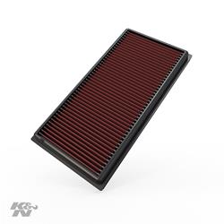 Air Filter Element, Oiled, Cotton Gauze, Red, Panel, 12.13 in. Long, 6.13 in. Wide, 1.00 in. Tall, Mercedes-Benz, 6.3L, Each