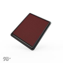 Air Filter Element, Oiled, Cotton Gauze, Red, Panel, 11.00 in. Long, 9.00 in. Wide, 1 in. Tall, for Kia, for Hyundai, 1.7-2.4L, 3.3L, 3.5L, Each