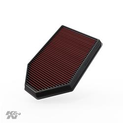 Air Filter Element, Oiled, Cotton Gauze, Red, Panel, 14.44 in. Long, 9.13 in. Wide, 1.75 in. Tall, Dodge, Chrysler, 3.6L, 5.7L, 6.2L, 6.4L, Each