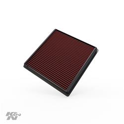 Air Filter Element, Oiled, Cotton Gauze, Red, Panel, 9.19 in. Long, 9.00 in. Wide, 1.13 in. Tall, Chrysler, Dodge, Fiat, 3.6L, Each