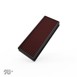 Air Filter Element, Oiled, Cotton Gauze, Red, Panel, 12.56 in. Long, 5.25 in. Wide, 1.63 in. Tall, Mercedes-Benz, 4.6L, 5.5L, Pair