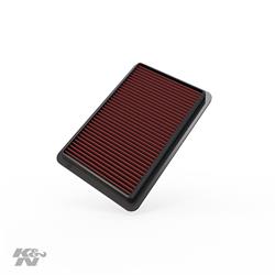 Air Filter Element, Oiled, Cotton Gauze, Red, Panel, 10.75 in. Long, 7.13 in. Wide, 1.19 in. Tall, Mazda, 2.0L, 2.3L, 2.5L, Each