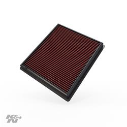 Air Filter Element, Oiled, Cotton Gauze, Red, Panel, 11.25 in. Long, 10.00 in. Wide, 1.25 in. Tall, Cadillac, Chevy, 3.6L, Each