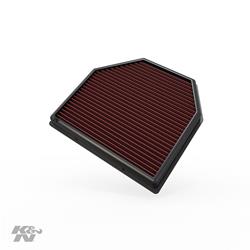 Air Filter Element, Oiled, Cotton Gauze, Red, Panel, 9.31 in. Long, 8.38 in. Wide, 1.19 in. Tall, BMW, 3.0L, 4.4L, Each