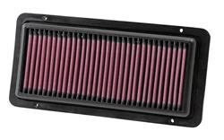 Air Filter Element, Oiled, Cotton Gauze, Red, Panel, 12.81 in. Long, 6.25 in. Wide, 1.38 in. Tall, for Lamborghini, 5.0L, Each