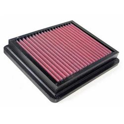 Air Filter Element, Oiled, Cotton Gauze, Red, Panel, 8.19 in. Long, 6.63 in. Wide, 1.25 in. Tall, MItsubishi, Pajero, Each