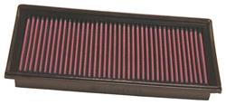 Air Filter Element, Oiled, Cotton Gauze, Red, Panel, 11.63 in. Long, 6.00. in. Wide, 1.19 in. Tall, Seat, Skoda, Volkswagen, 1.2L 1.4L, 1.6L, Each