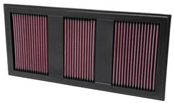 Air Filter Element, Oiled, Cotton Gauze, Red, Panel, 16.69 in. Long, 7.88 in. Wide, 1.00 in. Tall, Mercedes-Benz, 3.0L, 3.5L, Each