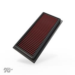 Air Filter Element, Oiled, Cotton Gauze, Red, Panel, 9.88 in. Long, 4.88 in. Wide, 1.13 in. Tall, Daihatsu, Dodge, Mitsubishi, Toyota, 1.0-1.5L, Each