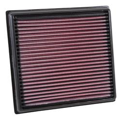 Air Filter Element, Oiled, Cotton Gauze, Red, Panel, 8.19 in. Long, 7.75 in. Wide, 1.19 in. Tall, Opel, Vauxhall, 1.0-1.6L, Each