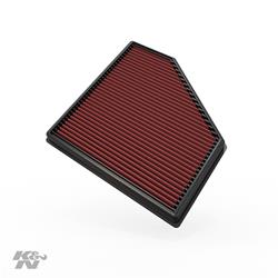 Air Filter Element, Oiled, Cotton Gauze, Red, Panel, 10.50 in. Long, 10.25 in. Wide, 1.12 in. Tall, BMW, 2.0L, 3.0L, Each