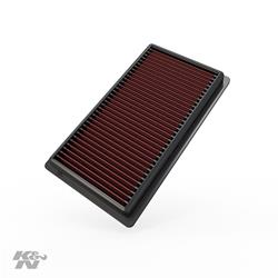 Air Filter Element, Oiled, Cotton Gauze, Red, Panel, 10.00 in. Long, 6.00 in. Wide, 1.12 in. Tall, Fiat, Lexus, Toyota, 1.0L, 1.8L, 2.0L, 2.5L, Each