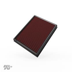 Air Filter Element, Oiled, Cotton Gauze, Red, Panel, 11.81 in. Long, 9.34 in. Wide, 1.59 in. Tall, Ford, 2.0L, 2.2L, 2.3L, 3.2L, Each
