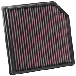 Air Filter Element, Oiled, Cotton Gauze, Red, Panel, 9.65 in. Long, 9.50 in. Wide, 1.62 in. Tall, Volvo, 1.5L, 2.0L, Each