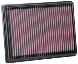 Air Filter Element, Oiled, Cotton Gauze, Red, Panel, 10.56 in. Long, 8.06 in. Wide, 1.63 in. Tall, Ford, 1.0L, 1.5L, 2.0L, 2.3L, Each
