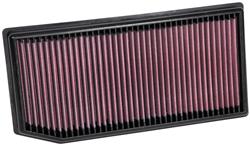 Air Filter Element, Oiled, Cotton Gauze, Red, Panel, 14.06 in. Long, 6.94 in. Wide, 1.13 in. Tall, Mercedes-Benz, 1.5L, 1.6L, 2.0L, Each