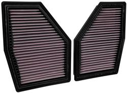 Air Filter Element, Oiled, Cotton Gauze, Red, Panel, 10.31 in. Long, 8.44 in. Wide, 1.44 in. Tall, Aplina, BMW, 4.4L, Pair