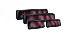 Air Filter Element, Oiled, Cotton Gauze, Red, Four Panels, 6.13 in. Long, 3.03 in. Wide, 1.69 in. Tall, BMW, 3.0L, Kit