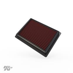 Air Filter Element, Oiled, Cotton Gauze, Red, Panel, 8.06 in. Long, 6.06 in. Wide, 1.13 in. Tall, Ford, 2.5L, Each